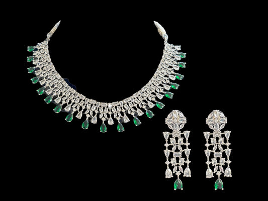 NS000 Silver plated necklace set ( Ready to ship )