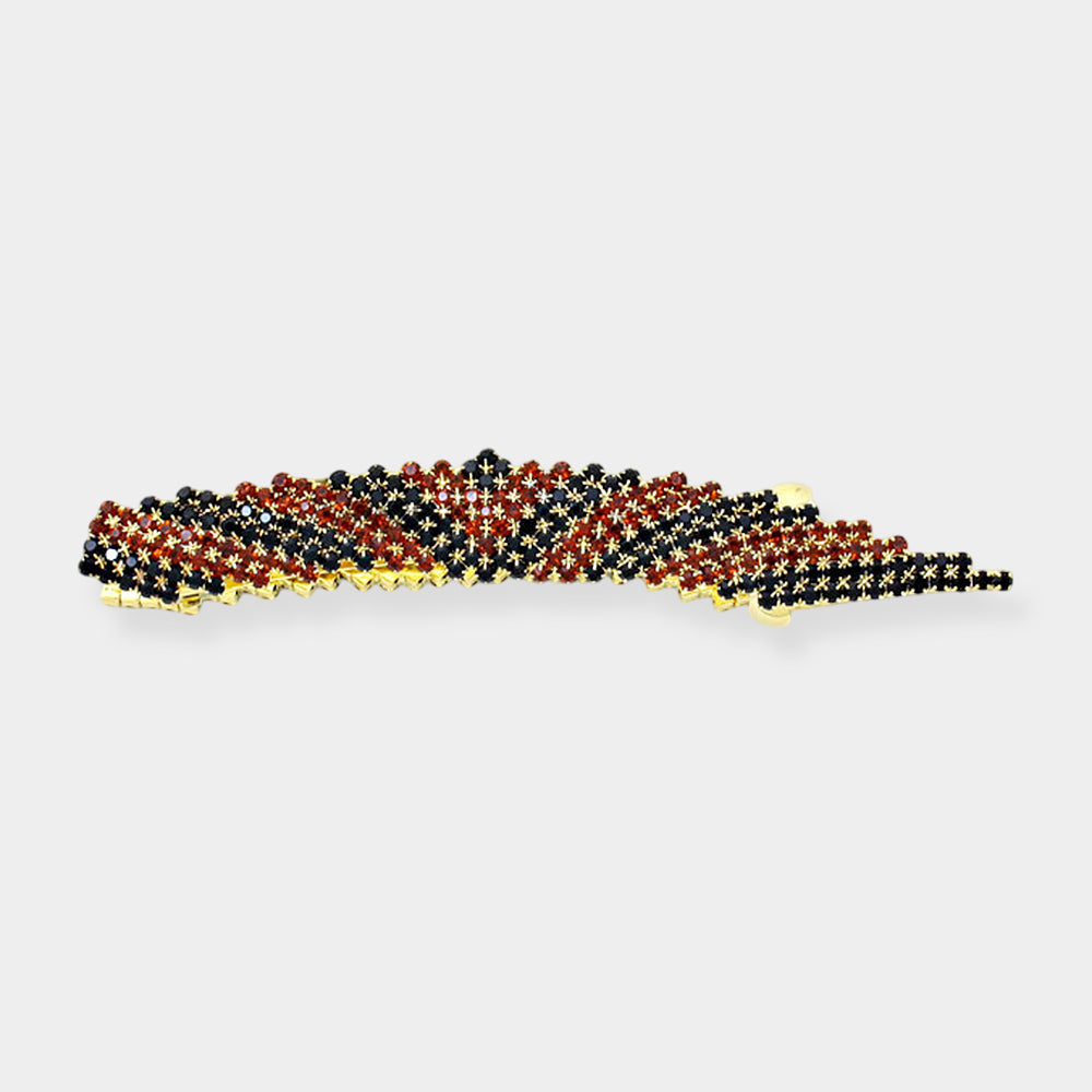 Curved Crystal Barrette