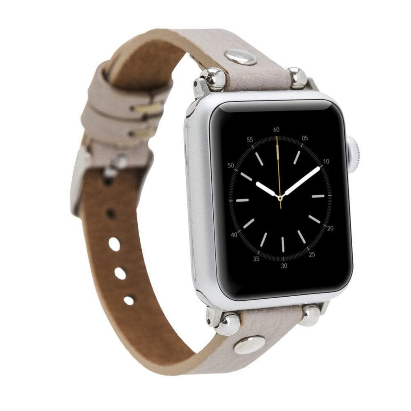 Apple Watch Light Grey Leather Strap - Detroit