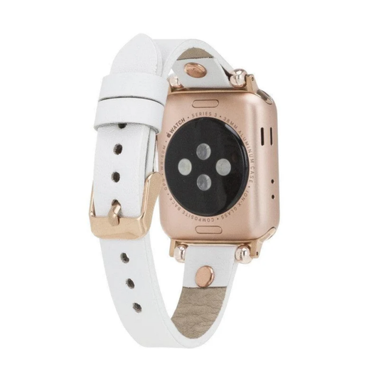 Apple Watch White Leather Strap - Detroit