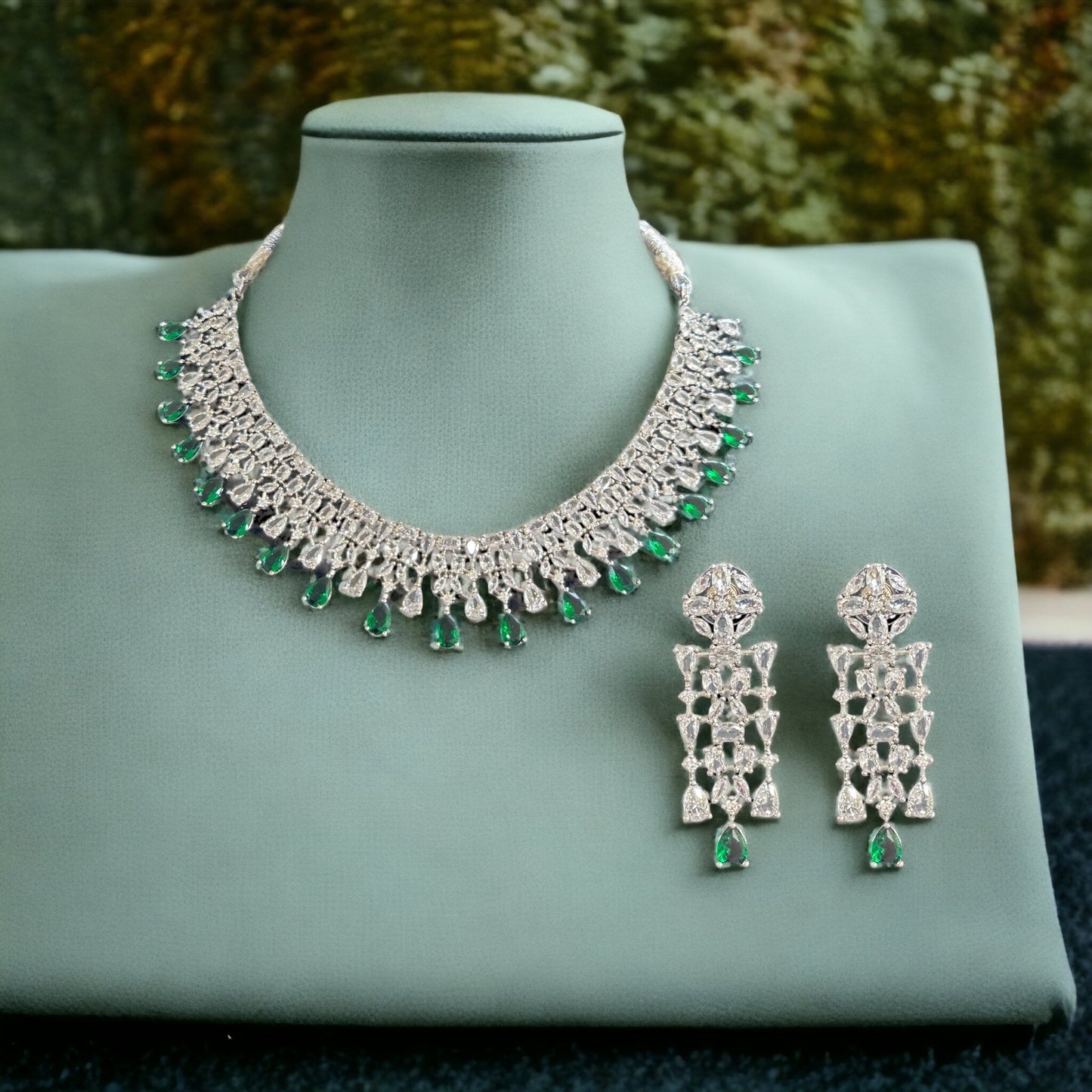 NS000 Silver plated  necklace set ( Ready to ship )