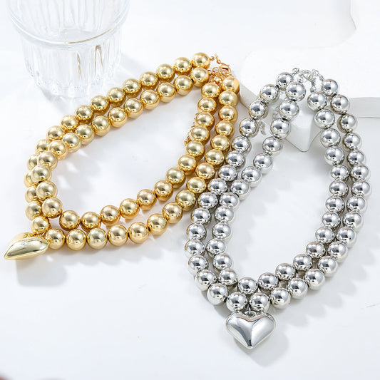 Multi-layer CCB love Pendent Necklace