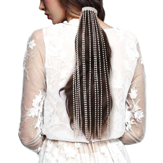 Fashionable Rhinestone Fringe Barrette