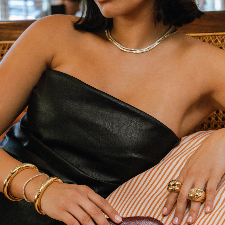 Cynthia Sculptural Necklace & Bracelet Set