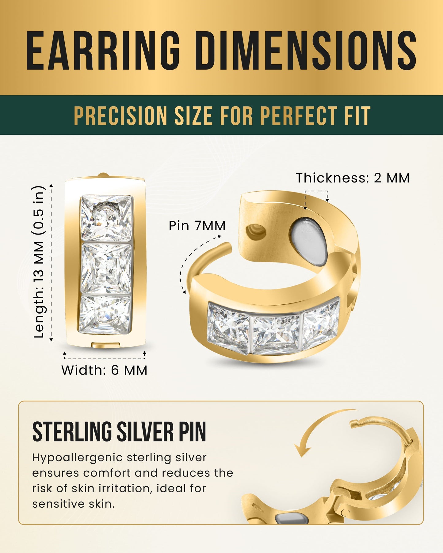 Crystal Magnetic Therapy Earrings