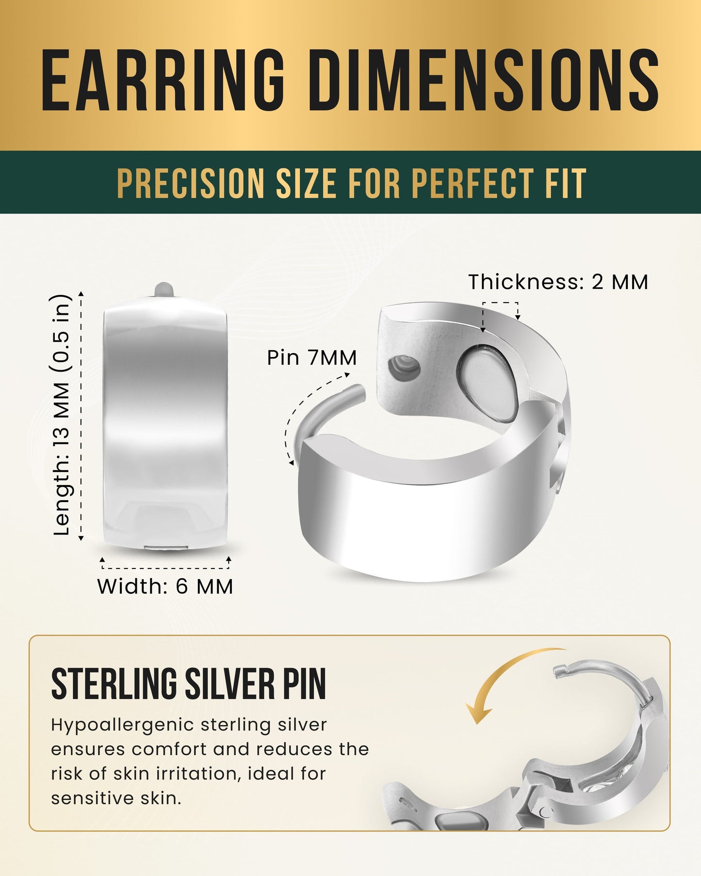 Polished Magnetic Therapy Earrings