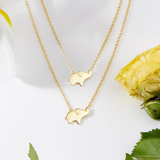 Sisters Elephant Necklace Set